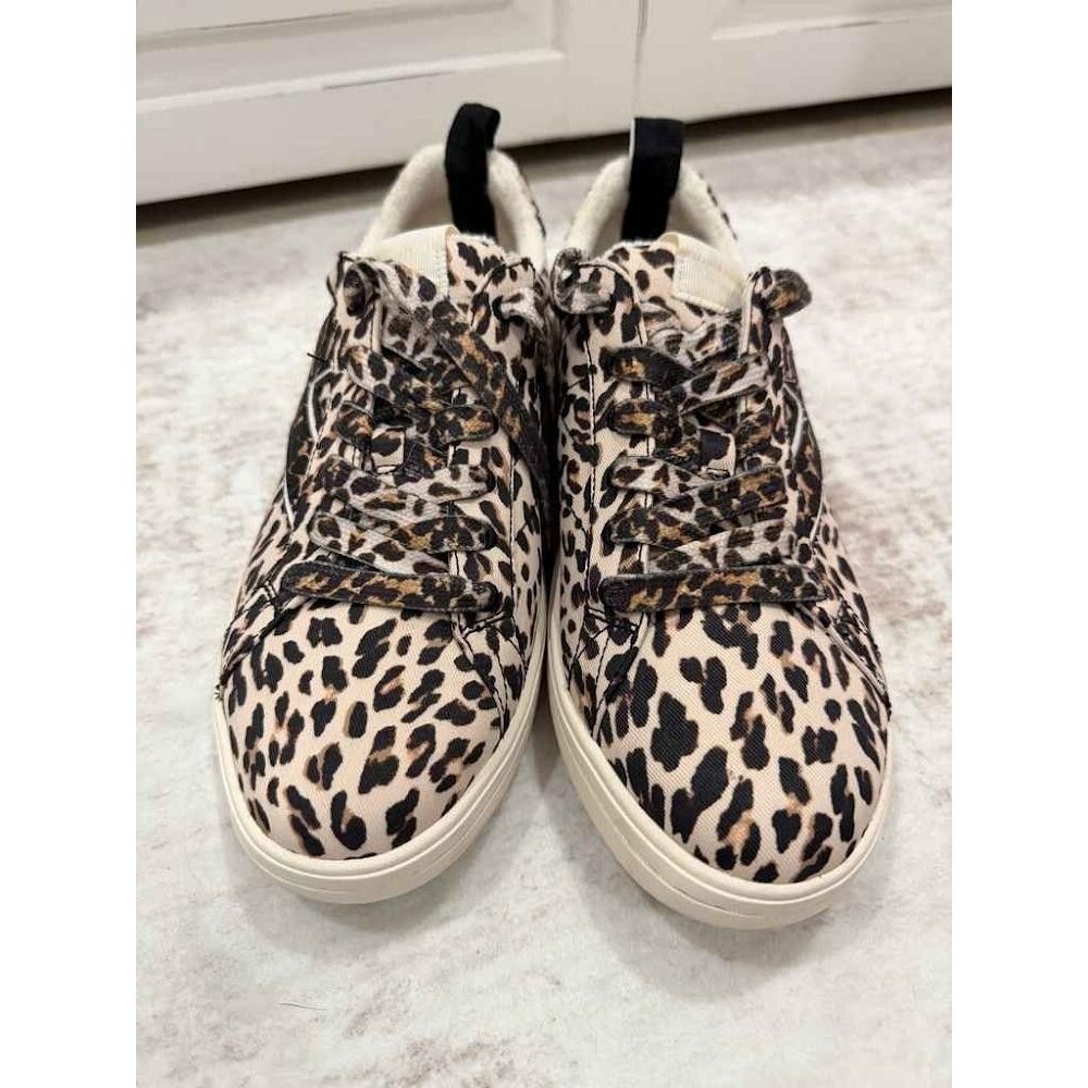 Kate Spade K As In Kate Court Leopard Canvas Sneakers Shoes 11B